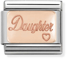Nomination Classic Daughter 9ct Rose Gold & Steel Charm 430101/43