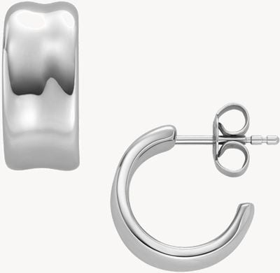 Skagen Women's Anja Pebbles Stainless Steel Hoop Earrings SKJ1849040