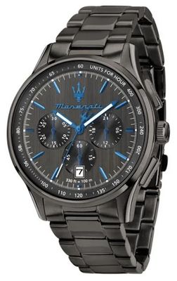 Maserati Dark Edition SORPASSO 42MM Chronograph Gun Metal Bracelet And Dial R8873654002