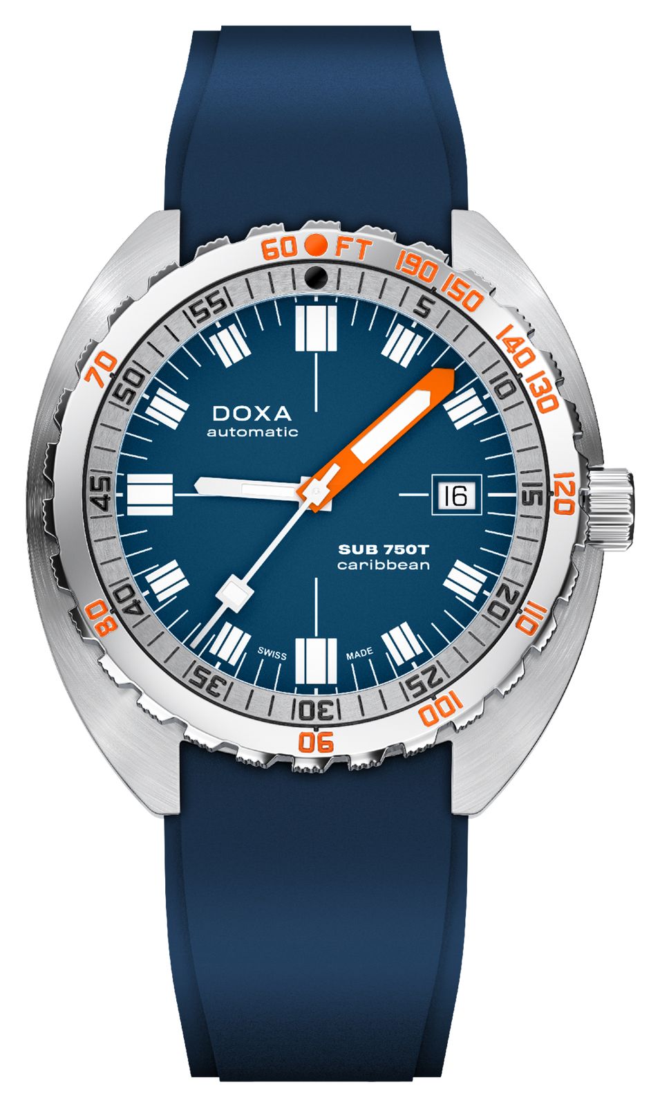 DOXA 825.10.201.32 SUB 750T Caribbean (45mm) Blue Iconic Watch