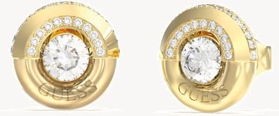 Guess Guess Womens Majorelle 12mm Coin Pave Studs UBE05380YG