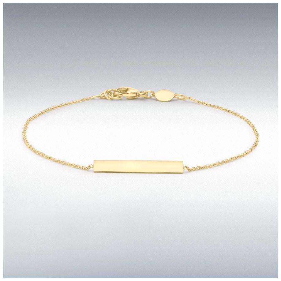 James Moore & Co 1.29.4602 9ct Yellow Gold Bar Bracelet 18cm Jewellery