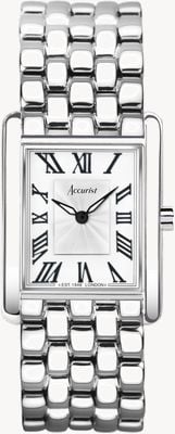 Accurist Rectangle Womens | White Dial | Stainless Steel Bracelet 71006