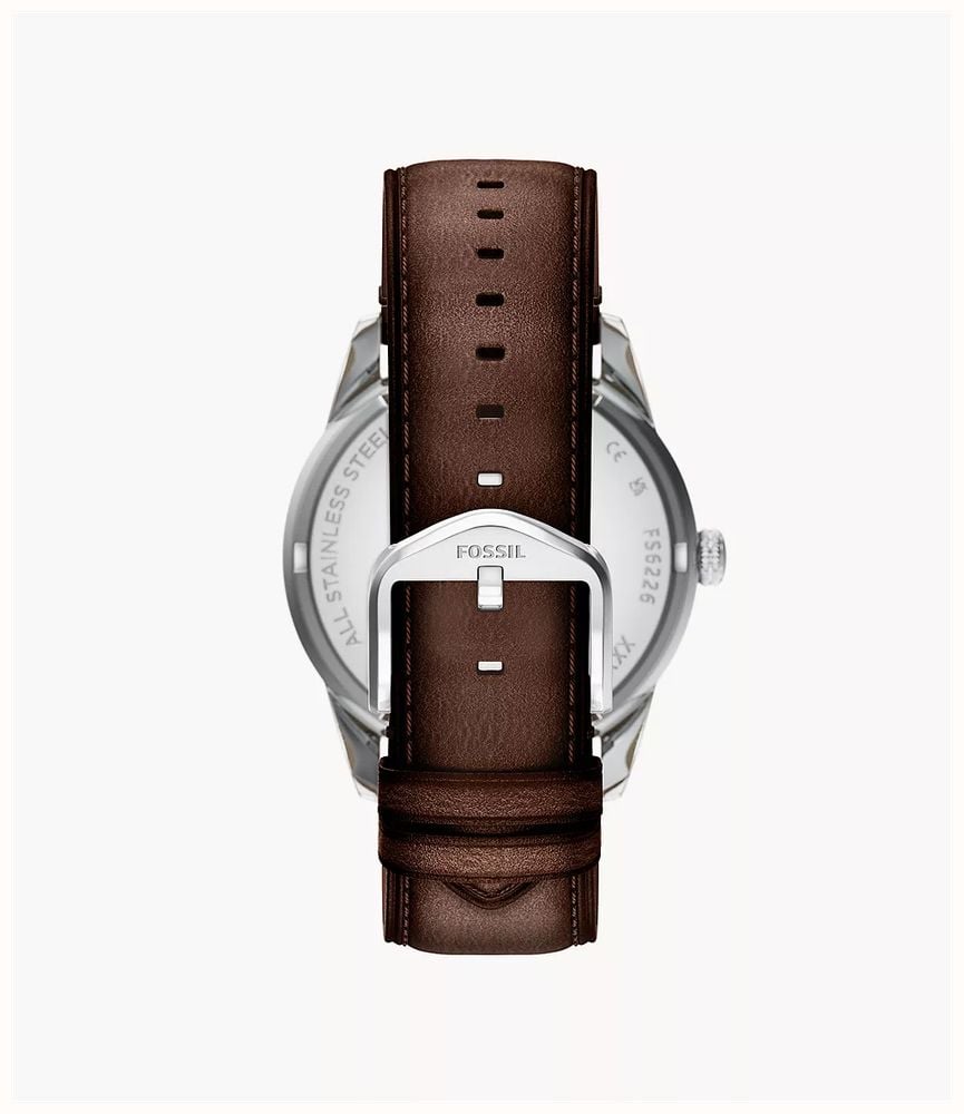 Fossil Multifunction Brown Leather Watch and Bracelet Gift FS6226SET - alternate view 2