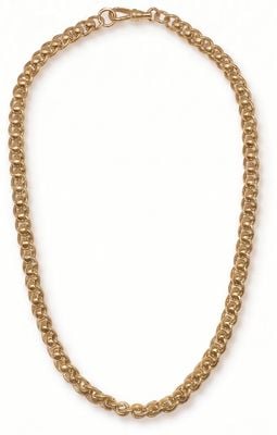 Pre-owned 18ct Yellow Gold Handmade Rollerball Necklace 16" J18901