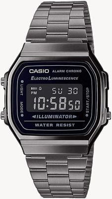 Casio | Vintage | Stainless Steel Bracelet | Black Dial | A168WEGG-1BEF