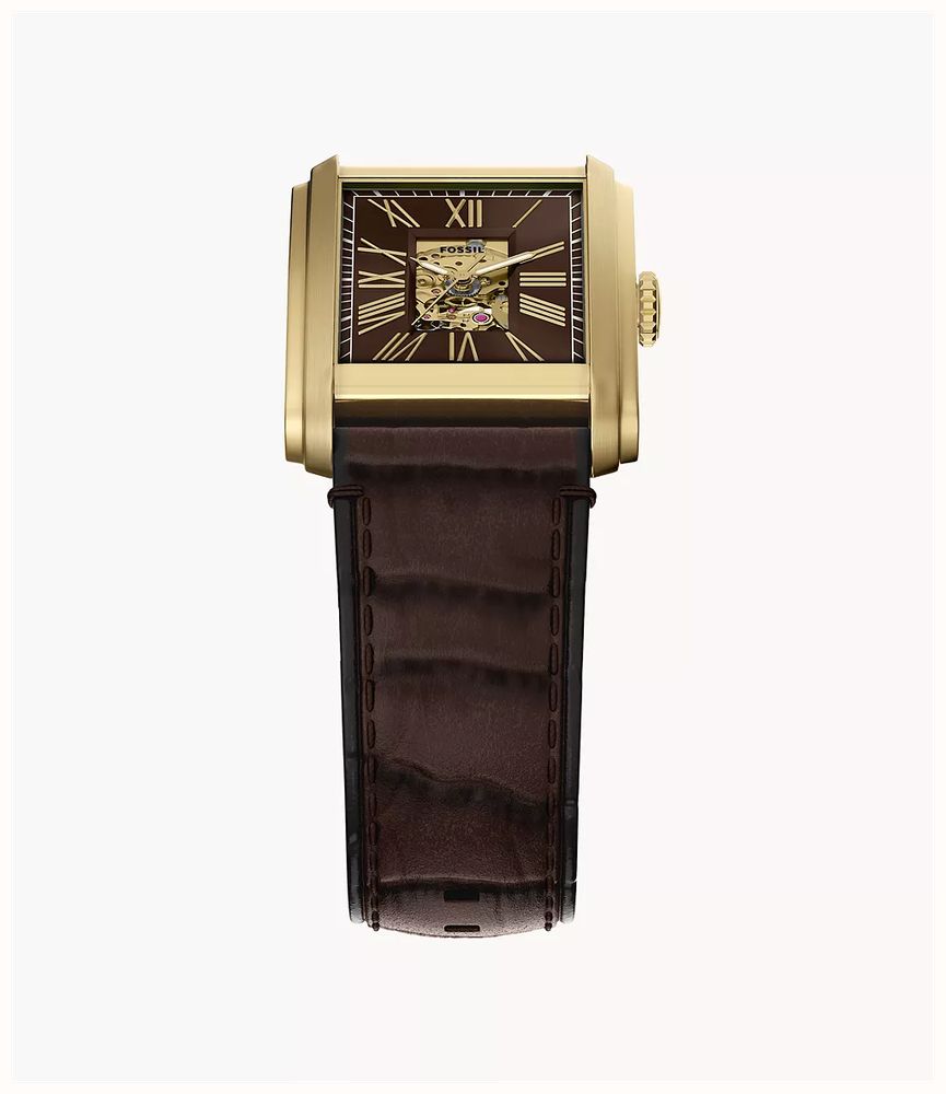 Fossil Carraway 30 mm Automatic Brown Croco Leather Watch ME3281 - alternate view 3
