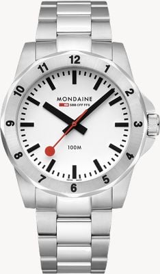 Mondaine Numeri Quartz (42mm) White Dial / Stainless Steel Bracelet MSN.4211B.SK