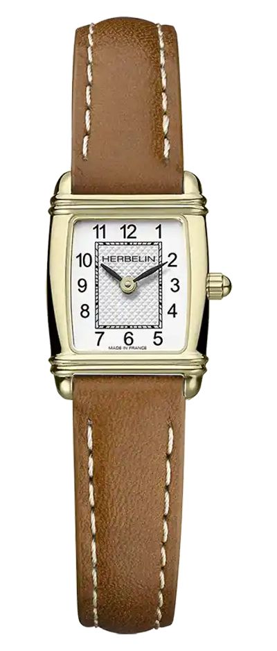 Herbelin 17438P1N22GD Art DÃ©co Quartz (17.8mm) White Watch