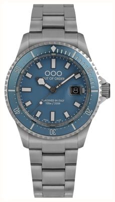 Out Of Order BLU MEDITERRANEO CASANOVA (44mm) Blue Dial / Ultra Brushed Stainless Steel Bracelet OOO.001-27.BL.BI.SS