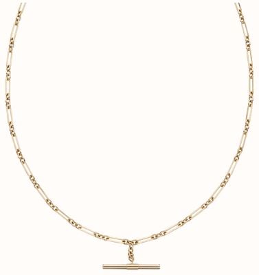 Elements Gold 9ct Yellow Gold T-bar Chain Necklace GN354