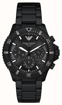 Emporio Armani World Explorer Chronograph (43mm) Black Dial / Black Stainless Steel Bracelet AR11784