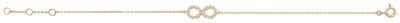 Treasure House Women's 9ct Yellow Gold 7.25 Inches Cubic Zirconia Infinity Bracelet BR603