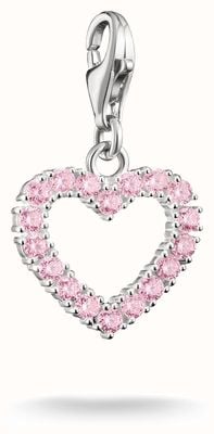 Thomas Sabo Sterling Silver Charm Pendant Pink Heart 2241-051-9