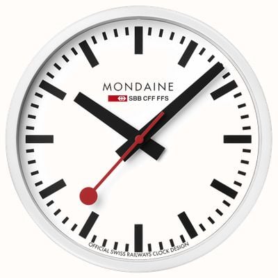 Mondaine 'The Original Wall Clock' Quartz Wall Clock (25cm) White Case / White Dial A990.CLOCK.10SBB