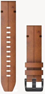 Garmin QuickFit 22 Watch Strap Only, Chestnut Leather 010-12863-05