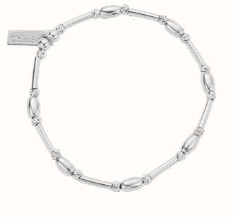 ChloBo Tiny Noodle Sparkle Bracelet - 925 Sterling Silver SBGWP26 ChloBo Tiny Noodle Sparkle Bracelet - 925 Sterling Silver SBGWP26