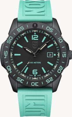 Luminox Pacific Diver 3120 Series Limited Edition (44mm) Black Dial / Teal & Black EPDM Cut-to-Fit Straps XS.3124.N.SET