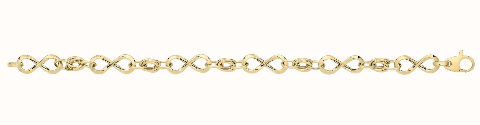 James Moore TH 9ct Yellow Gold Hollow Bracelet BR688