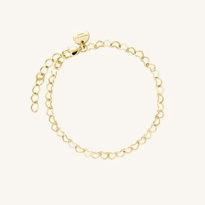 Rosefield Jewellery Heart Chain Gold Plated Bracelet JBHCG-J682