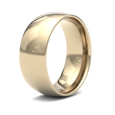 James Moore Wedding Rings | 9ct Yellow Gold | 8mm | Light | Traditional Court | AG_8GLC-9Y