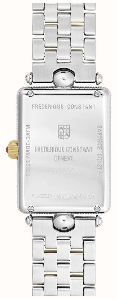 Frederique Constant Classics Art Deco Carrée (28mm) Mother-of-Pearl Dial / Two-Tone Stainless Steel Bracelet FC-200MPW2AC3B - alternate view 2