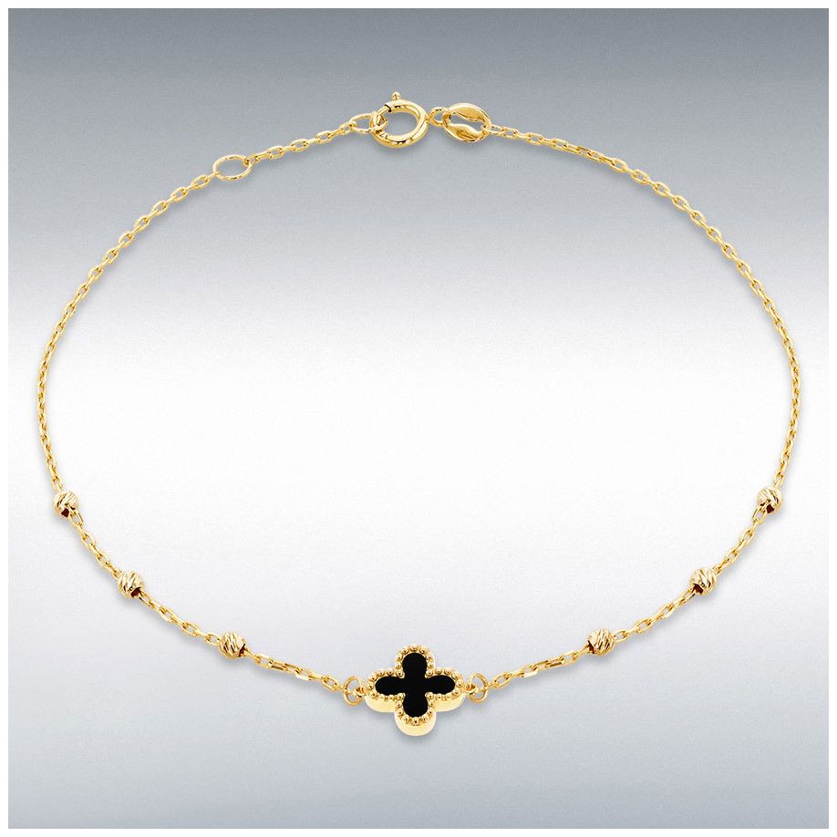 James Moore 1.29.2252 9ct Yellow Gold 8.5mm Black Onyx Jewellery