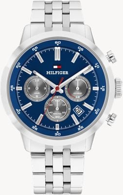 Tommy Hilfiger KENT Chronograph (43mm) Blue Dial / Stainless Steel Bracelet 1710753