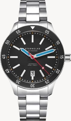 STERNGLAS Marus 2.0 Automatic (42mm) Black Dial / Stainless Steel Bracelet S02-MA43-ME12