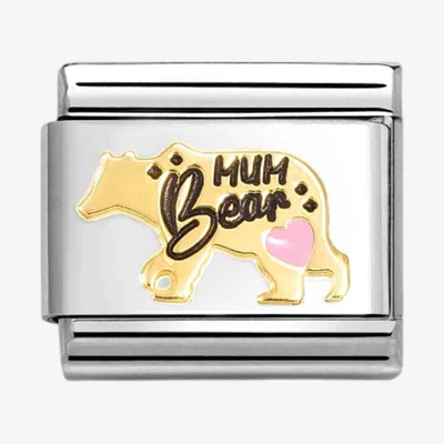 Nomination Classic Mum 18ct Gold & Steel Enamel Charm 030272/81
