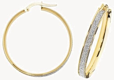 9k Yellow Gold Hoop Earrings 30 mm ER1023-30
