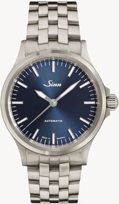Sinn 556 I B Blue Dial Fine Link Bracelet Watch 556.0104 FINE BRACELET