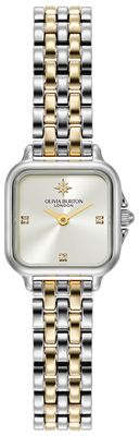 Olivia Burton Mini Grosvenor (20mm) Ivory Sunray Dial / Two-Tone Stainless Steel Bracelet 24000365