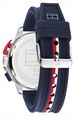 Tommy Hilfiger Mens Blue Silicone Strap Blue Dial Watch 1792292 - alternate view 3
