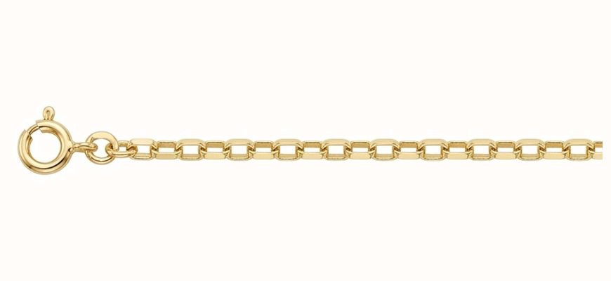 9ct Solid Yellow Gold Diamond Cut Oval Belcher 2.20mm Chain SOBD-220-9Y-18