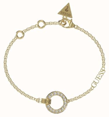 Guess Womens bracelet Gold steel circle lights JUBB03162JWYGL