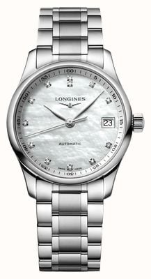 LONGINES Master Collection Diamond Automatic (34mm) Mother of Pearl Dial / Stainless Steel Bracelet L23574876