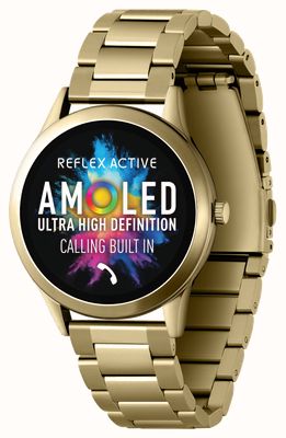 Reflex Active Series 31 Amoled Smart Calling Watch (35mm) Gold-Tone Stainless Steel Bracelet RA31-4100