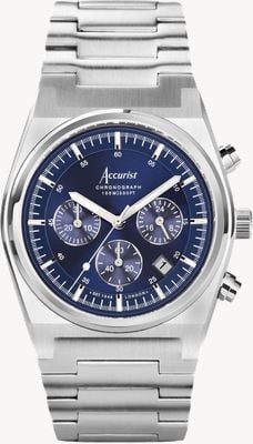 Accurist Men's Origin Quartz Chronograph (41mm) Blue Dial / Stainless Steel Bracelet 70001
