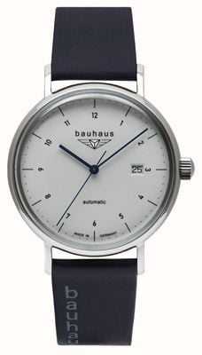 Bauhaus Classic Automatic (41mm) Beige Dial / Blue Leather Strap 21525