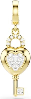 Swarovski Idyllia Charm - Crystal-Set Heart Lock & Key - CHARM ONLY 5742959