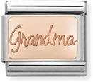 Nomination Classic Grandma 9ct Rose Gold & Steel Charm 430101/36