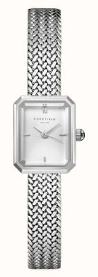 Rosefield Mini Octagon (15mm) Silver Dial / Stainless Steel Mesh Bracelet MWSMS-M04