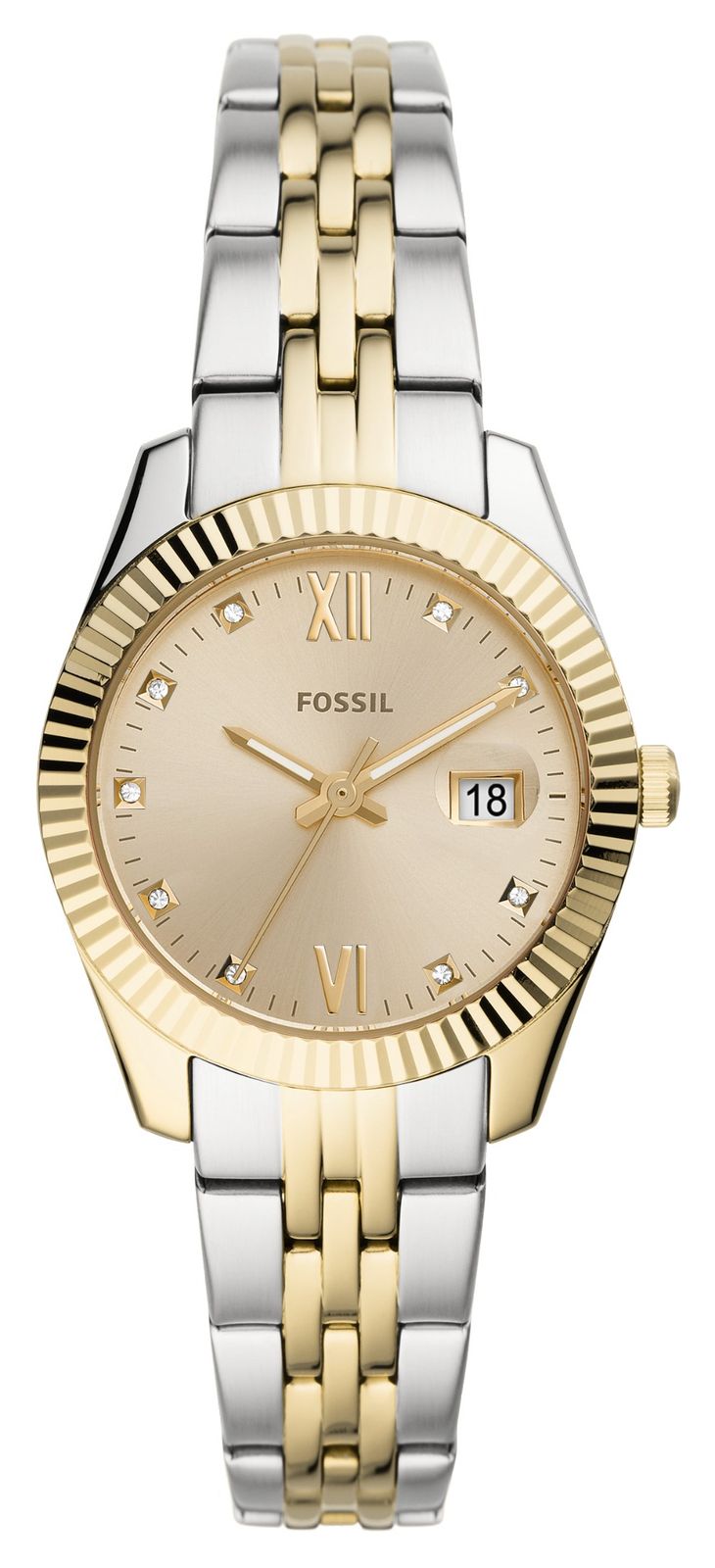 Fossil ES4949 Women's Scarlette Mini | Gold Dial | Two Tone Watch