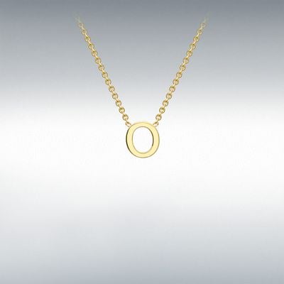 IBB 9ct Yellow Gold Fine Initial Necklace O 1.19.0164