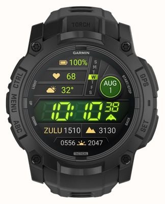 Garmin Instinct 3 - Tactical Edition AMOLED Outdoor GPS Smartwatch (50mm) Black with Black Band 010-03020-50