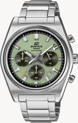 Casio EDIFICE Motorsports Chronograph (40mm) Pistachio Green Dial / Stainless Steel Bracelet EFB-730D-3AVUEF