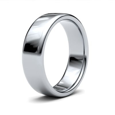 James Moore Wedding Ring  | Platinum | 6mm | Medium | Size Soft Court | AG_6GMS-PT AG_6GMS-PT