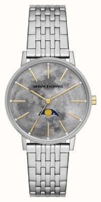 Armani Exchange Women's | Grey Moonphase Dial | Stainless Steel Bracelet AX5585