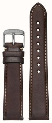 Hanhart Calfskin Leather Strap Dark Brown Historical Pin Buckle, 417 ES 9921.0110-03